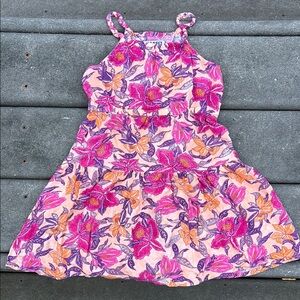 Old Navy Girl Flower Tank Dress, Pink Purple Orange, Sleeveless, Party, Size 4T